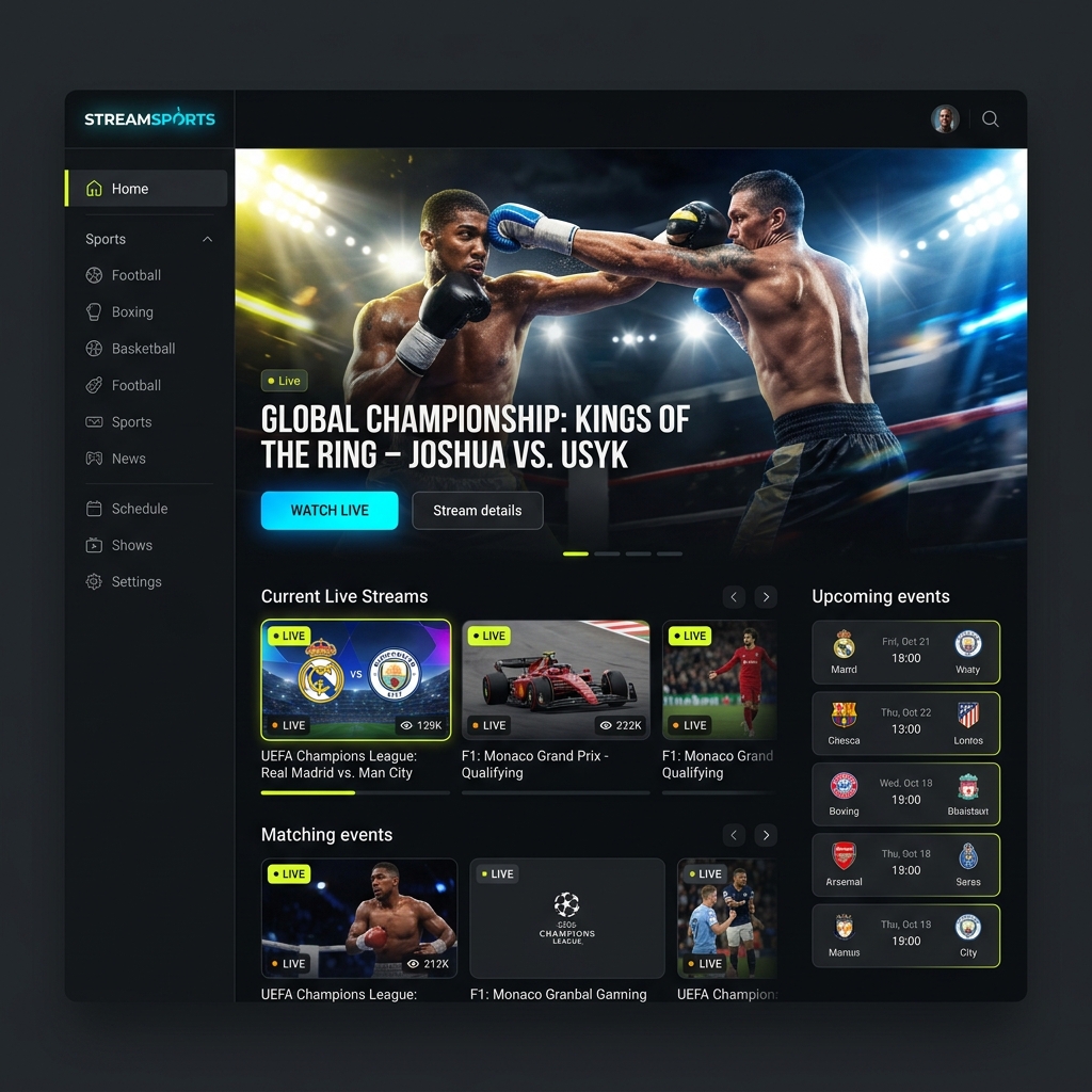 Live Sports Professional Broadcaster Background